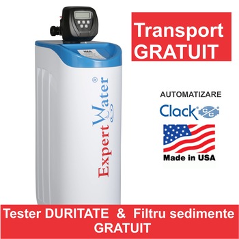 Dedurizator 4-7pers, EWS 25- CLACK SUA + Filtru sediment si Tester duritate - volumetric la ora setata pt regenerare Dedurizator 4-7pers, EWS 25- CLACK SUA + Filtru sediment si Tester duritate - volumetric la ora setata pt regenerare