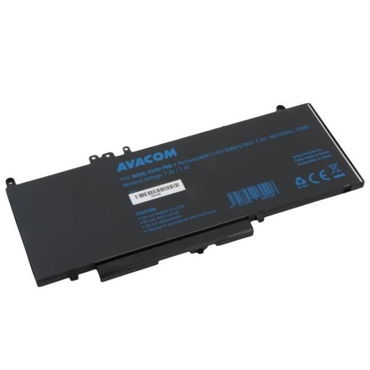 Baterie, Avacom, Pentru NT Dell Latitude E5450, Li-Pol, 7.4V, 6810mAh, 51Wh. 297 g