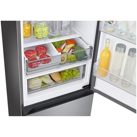 Combina frigorifica Samsung RB38C7B6CS9/EF, Bespoke, 390 l, Clasa C, Total No Frost, All-Around Cooling, Compresor Digital Inverter, WiFi, AI Energy, H 203 cm, Inox