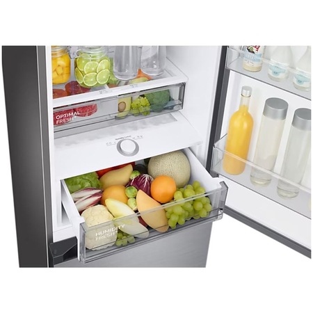 Combina frigorifica Samsung RB38C7B6CS9/EF, Bespoke, 390 l, Clasa C, Total No Frost, All-Around Cooling, Compresor Digital Inverter, WiFi, AI Energy, H 203 cm, Inox