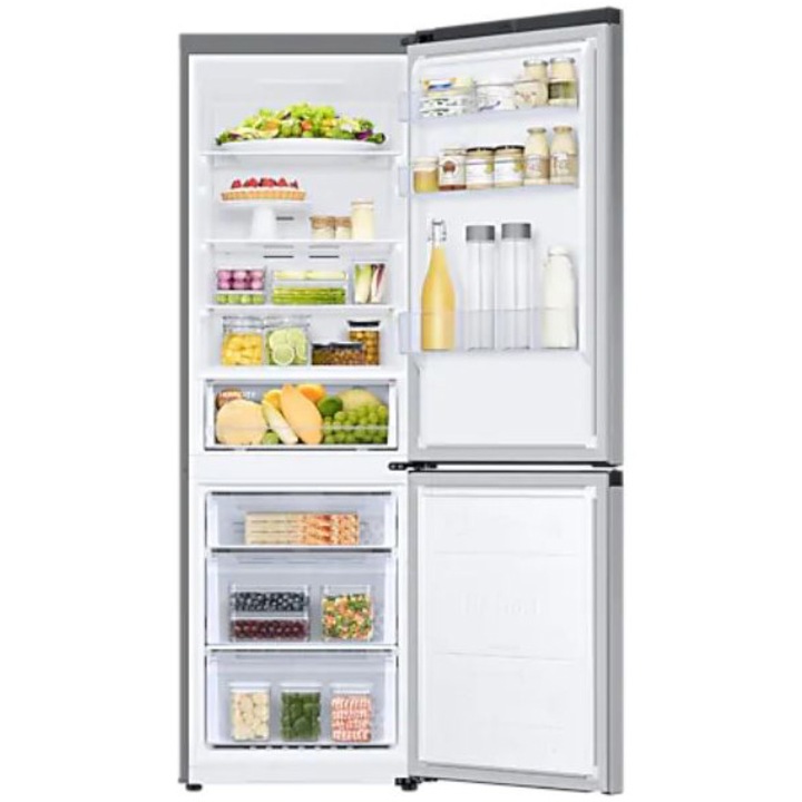 Combina frigorifica Samsung RB34C600CSA/EF, 344 l, Clasa C, Total No Frost, All-Around Cooling, Compresor Digital Inverter, WiFi, AI Energy, Smart Control, H 185 cm, Inox