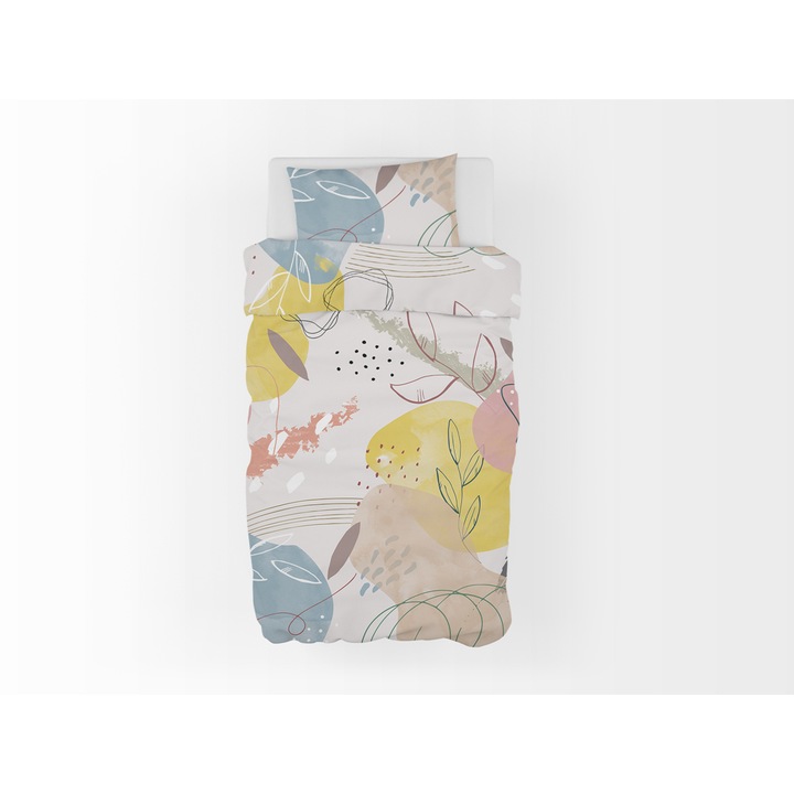 Lenjerie de pat, Kimo, Bumbac, Multicolor