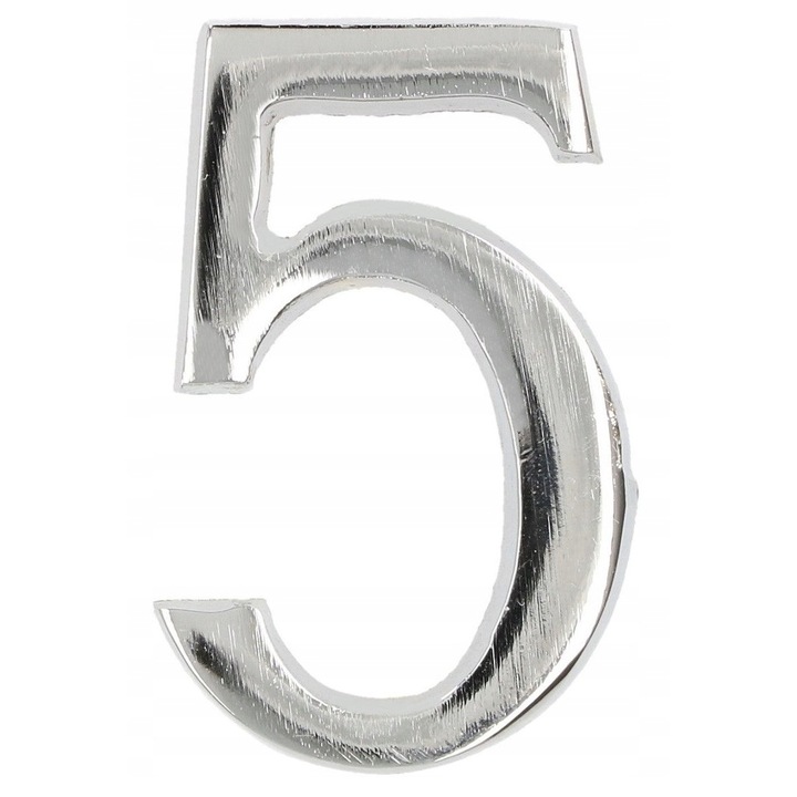 Numar pentru usa, Kotarbau, Alama, 5 cm, Crom