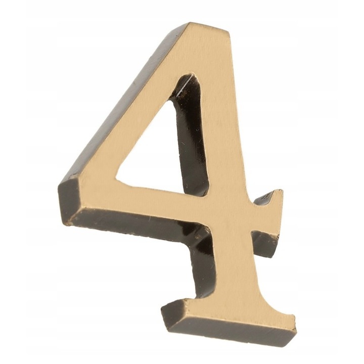 Numar pentru usa, Kotarbau, Alama, 5 cm, Auriu