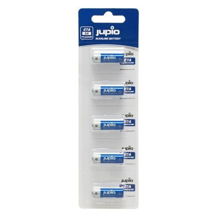 Комплект батерии, Jupio, 27A, алкални, 12V, 5 бр
