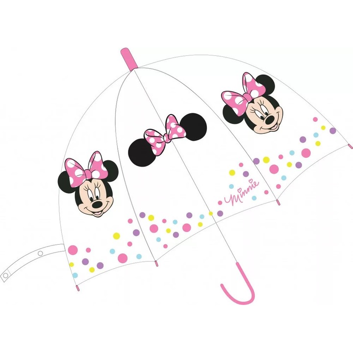 Disney Minnie gyerek félautomata átlátszó esernyő Ø68cm
