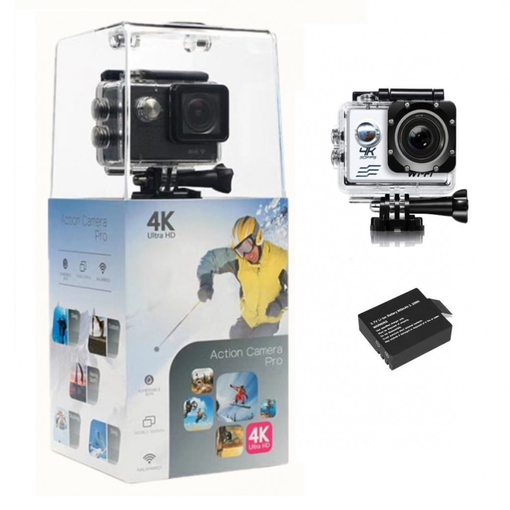 WiFi-s Akciókamera, H-16-4, 12MP sportkamera, FullHD video/60FPS, max ...