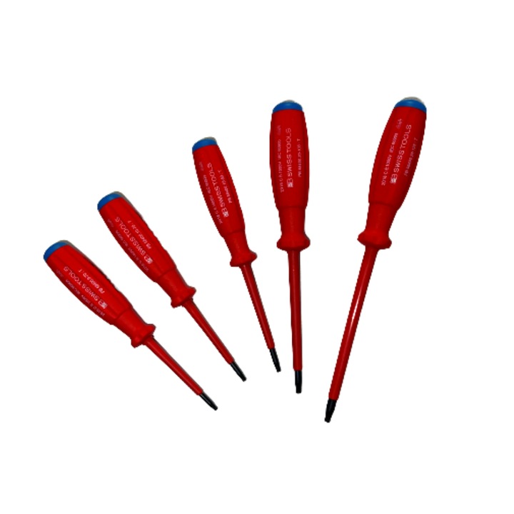 Set 5 surubelnite, Swiss Tool, Otel, pentru suruburi Torx, Rosu