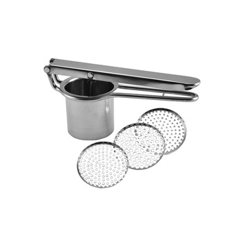 Presa cartofi inox cu 3 rezerve Presa cartofi inox cu 3 rezerve