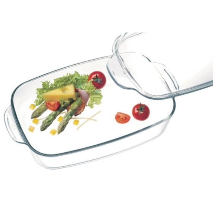 Огнеупорна купа с капак, Simax, 3.20 л + 2.30 л, правоъгълна