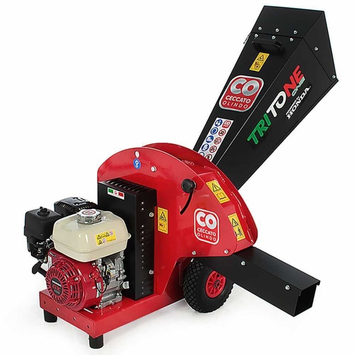 Tocator pe benzina Ceccato Tritone ONE Profesional, motor Honda GX 200, 6.5 CP, maxim 60mm, sita pentru pregatire peleti