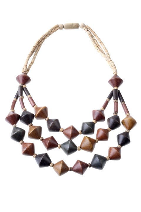 Колие, Gloria Maris Handmade, Екзотично дърво 201355 Многоцветно, 47 cm