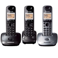 telefon fara fir dect panasonic kx-tg2512fxt  kx-tg2511fxm caller id 3 receptoare negru argintiu imagen 7_0_
0