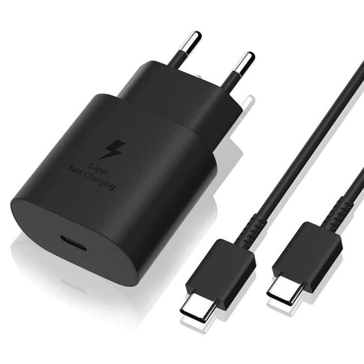Incarcator 45W, Samsung Incarcare rapida USB-C, Negru