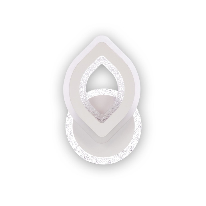 Smart LED fali lámpa Doris AP1 KL151050, 30W, 2700lm, meleg / semleges / hideg fény, szabályozható, távirányítóval, fehér