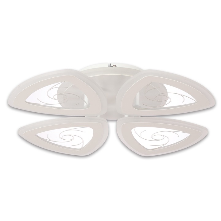 Whiz PL4 smart LED mennyezeti lámpa, 103W, 8500lm, meleg / semleges / hideg fény, szabályozható, távirányítóval, fehér