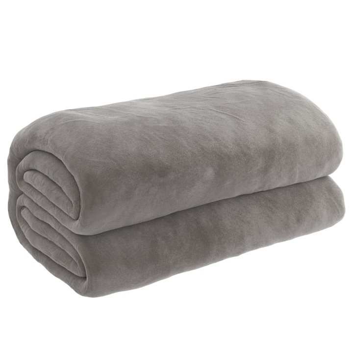 Утежнено одеяло с плик vidaXL, Сиво, 155 x 220 см, 11 кг, Плат