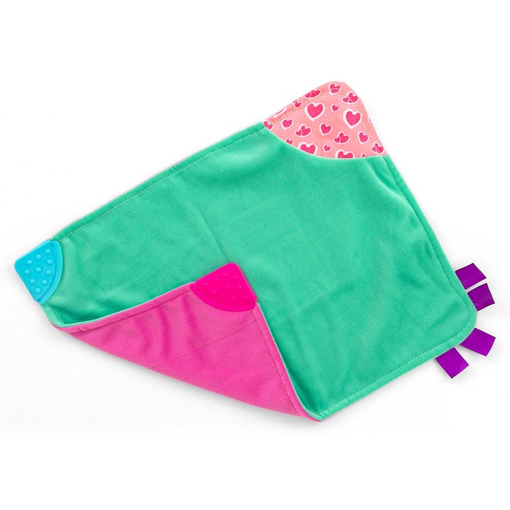 Jucarie patura de plus, Milly Mally, 34x26 cm, Roz/Verde