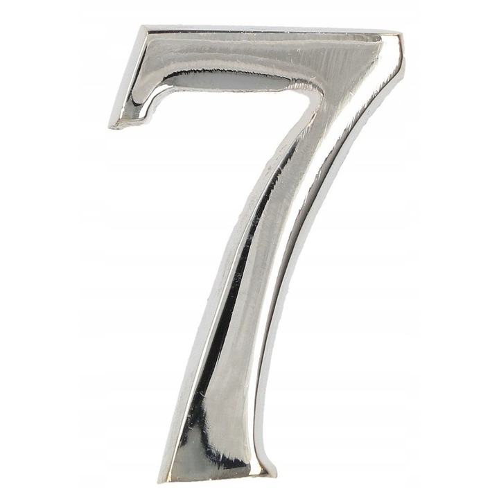 Numar usa, Kotarbau, Alama, Cifra 7, 5 cm, Argintiu