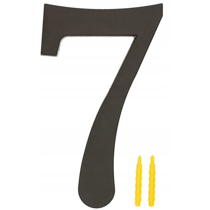 Cifra 7, Kotarbau, Plastic, 17,5 cm, Negru