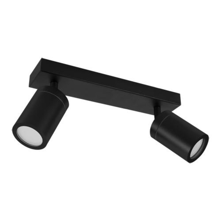 Spot orientabil, Struhm, Aluminiu, GU10, 2x20W, Negru