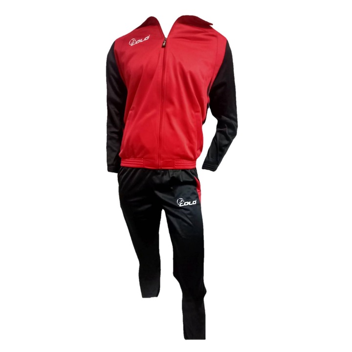 Trening barbati, Colo, Poliester, Rosu/Negru, Rosu/Negru
