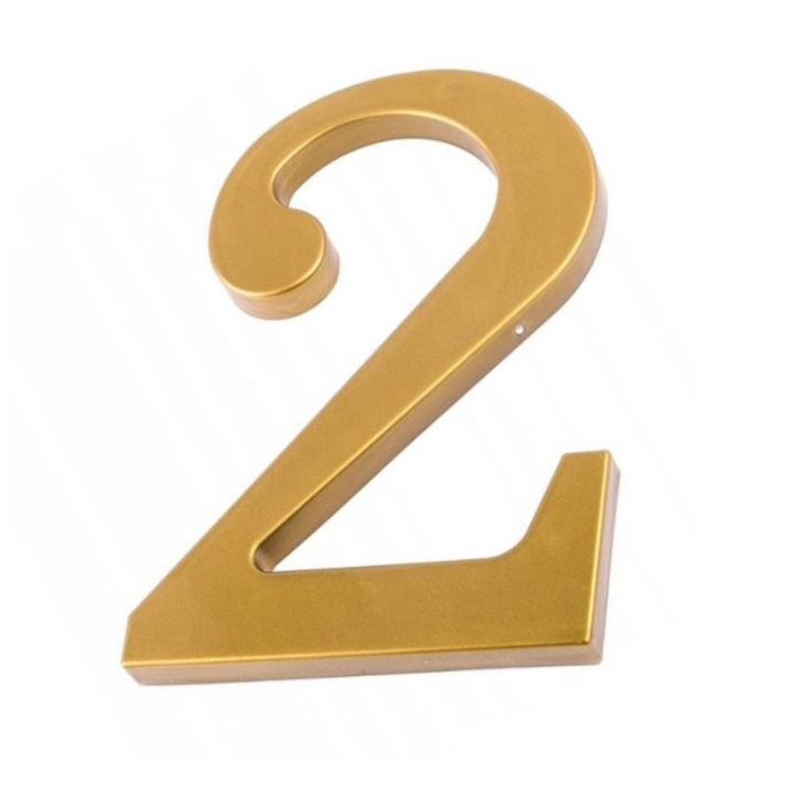 Cifra 2, Kotarbau, Plastic, 17.5 cm, Auriu