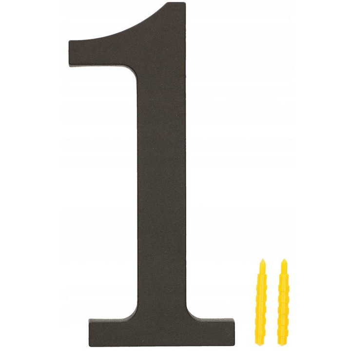 Cifra 1, Kotarbau, Plastic, 17.5 cm, Negru