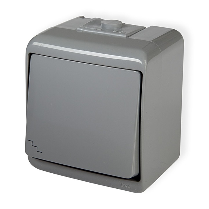 Intrerupator scara, Karlik, ABS, Gri