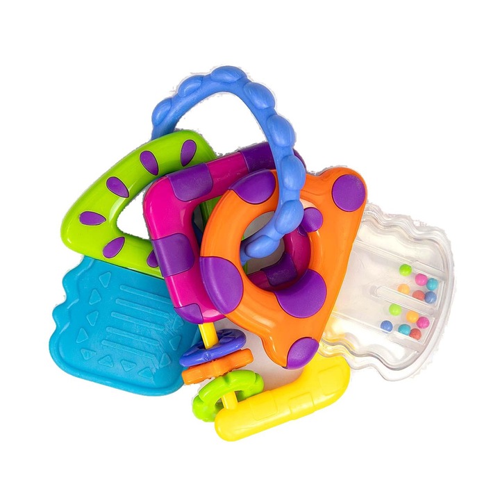 Autókulcsos csörgő játék, Milly Mally, Műanyag, Többszínű