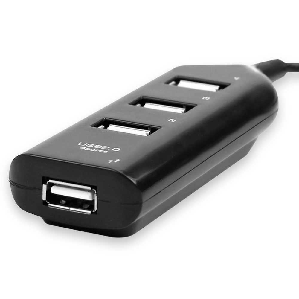 Spliter USB 2.0, Porturi x 4, Negru, 100 x 35 x 20 mm - eMAG.ro