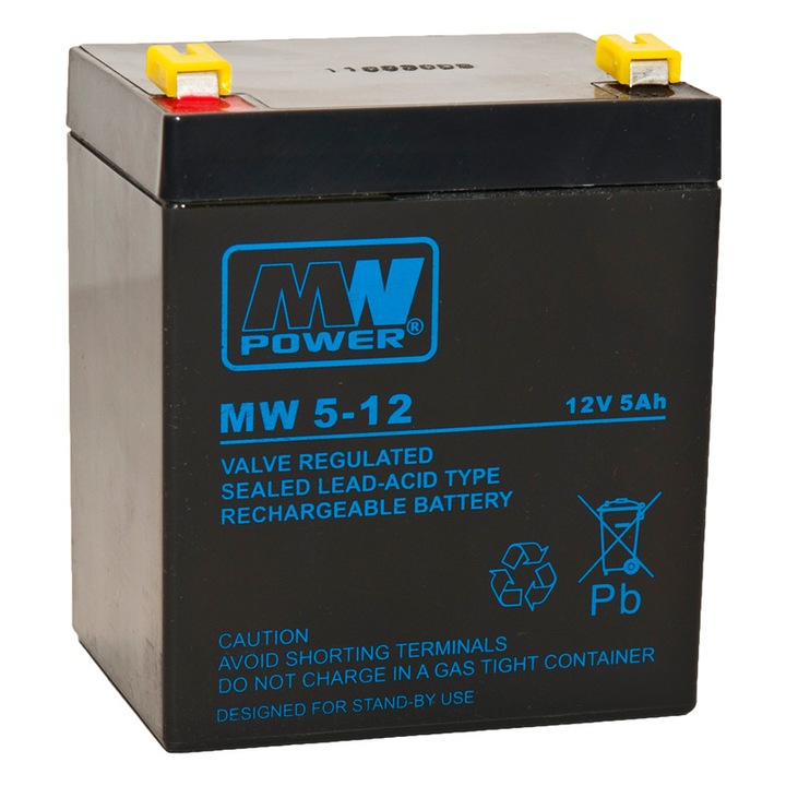 Оловна акумулаторна батерия MW 12V, 5Ah