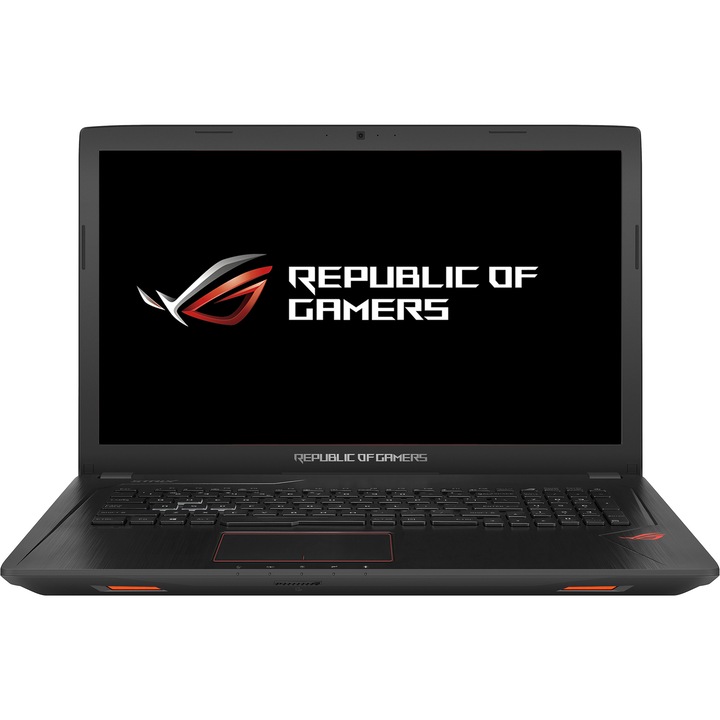 Laptop Gaming ASUS ROG GL753VD-GC009 cu procesor Intel® Core™ i7-7700HQ 2.80GHz, Kaby Lake™, 17.3", Full HD, 8GB, 1TB, DVD-RW, nVIDIA GeForce GTX 1050 4GB, Endless OS, Black