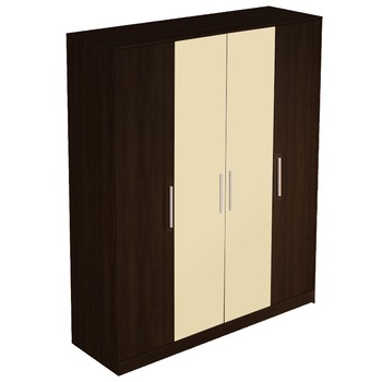 Dulap in 4 usi, Wenge si Crem, 200x180x50 cm Dulap in 4 usi, Wenge si Crem, 200x180x50 cm