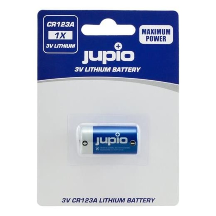 Батерия, Jupio, CR123A, литиева, 3V, 1бр