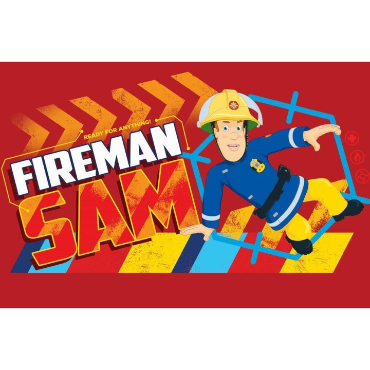 Детска хавлия Fireman Sam, Faro, Памук, 40 х 60 см, Многоцветна