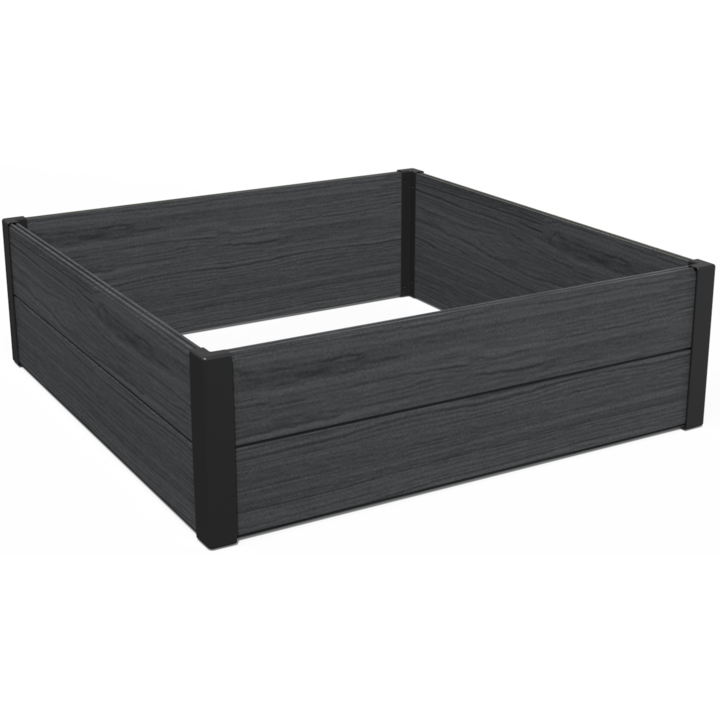 Keter Maple Square Négyzet alakú kerti növénytartó, 106 x 106 x 32 cm, fa megjelenés, szürke