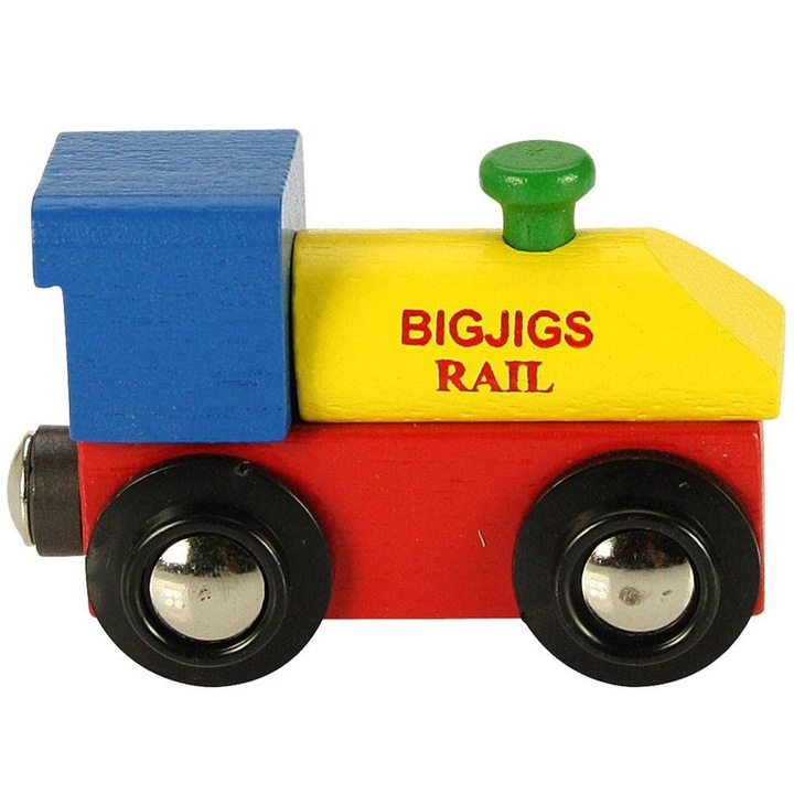 Játék mozdony, Bigjigs Rail, Fa, Többszínű, 3 év+