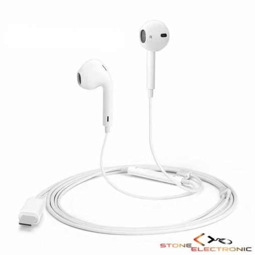 Casti pentru telefon, mufa Type-C, functie hands-free, Alb
