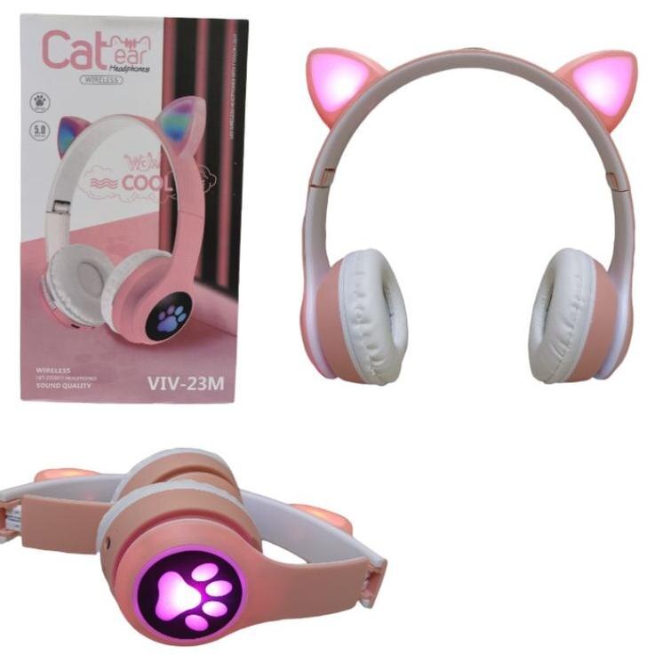 Casti Audio cu Bluetooth, Cat Ear Viv 23M, Pentru Copii cu Urechiuse