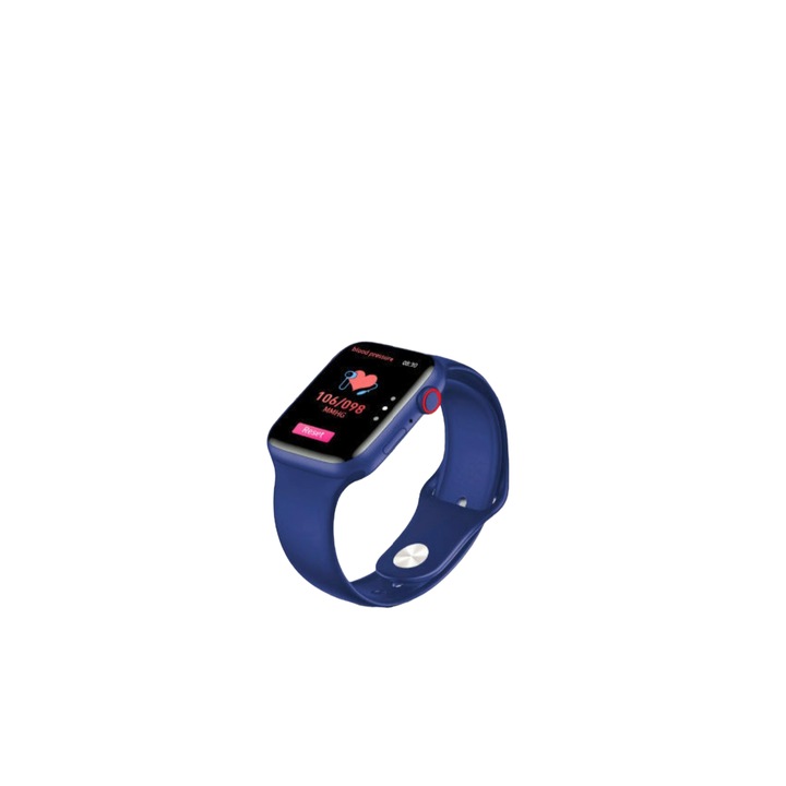 Ceas Smart, monitorizare ritm cardiac, monitorizare puls, bluetooth, incarcare magnetica, Blue Sport Band