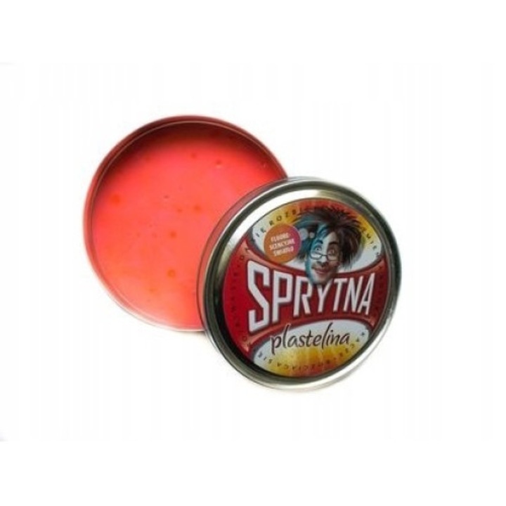 Plastilina fluorescenta, Sprytna Plastelina, 40 g, Portocaliu
