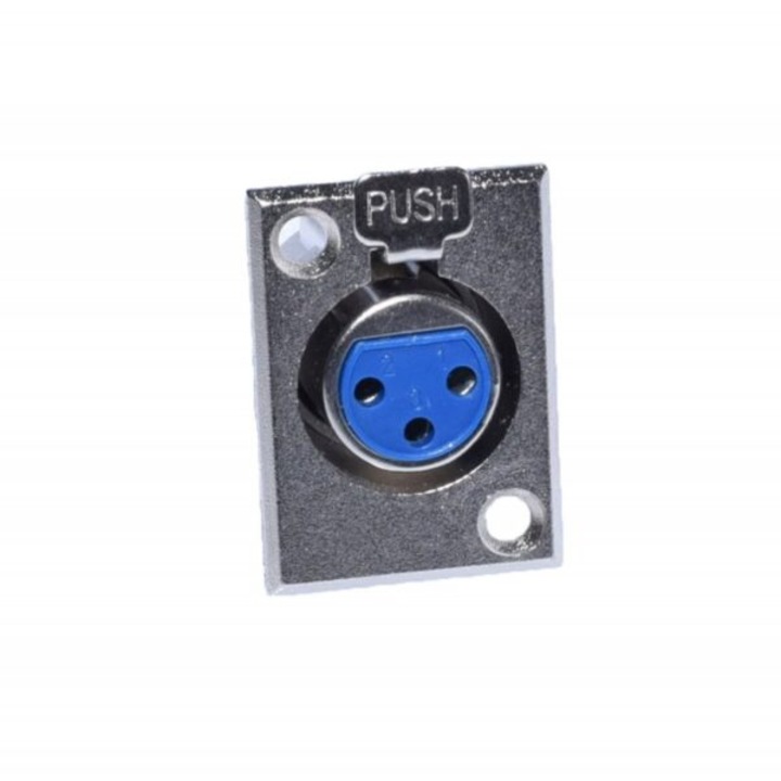 Mufa xlr 3 pini mama, pe panou, cabletech