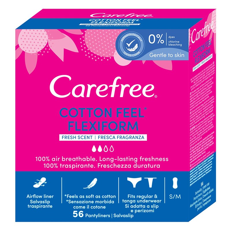 Set Absorbante Zilnice Carefree Panty Liners Flexiform, 3 Cutii x 56