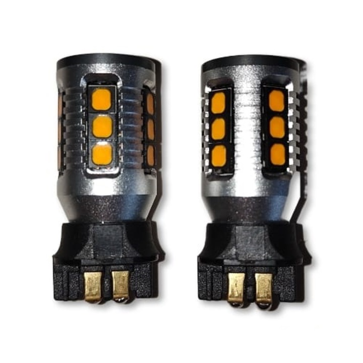 Комплект от 2 броя led крушки Pwy24W Canbus 16 SMD 3838 Xentech Light 2800k