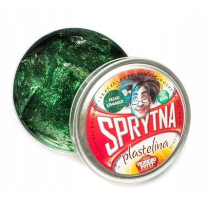 Plastilina Persian emerald glitter, ARTYZAN, 18 g, Verde