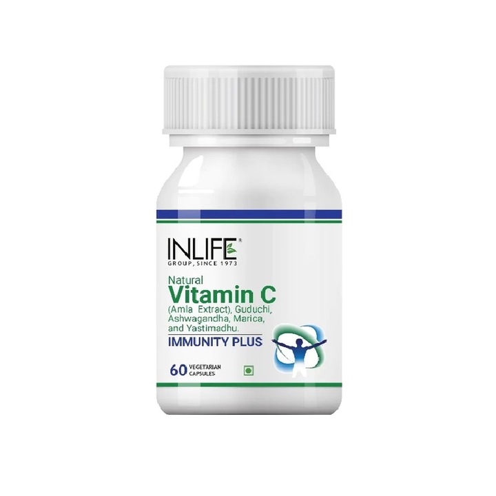 Хранителна добавка за силен имунитет IMMUNITY PLUS, 500 мг, 60 капсули, с Ашваганда, аюрведични билки, натурален Витамин С