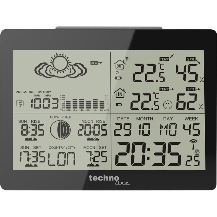TECHNOLINE WS6750 DCF-77 RÁDIÓVEZÉRELT ÓRA KÉZI BEÁLLÍTÁSI LEHETŐSÉGGEL