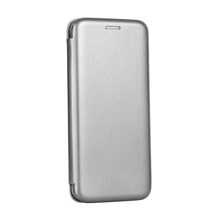 Капак Съвместим с Motorola Moto E13, тип карта с магнитно затваряне и вътрешен джоб за карти, сив, атлас