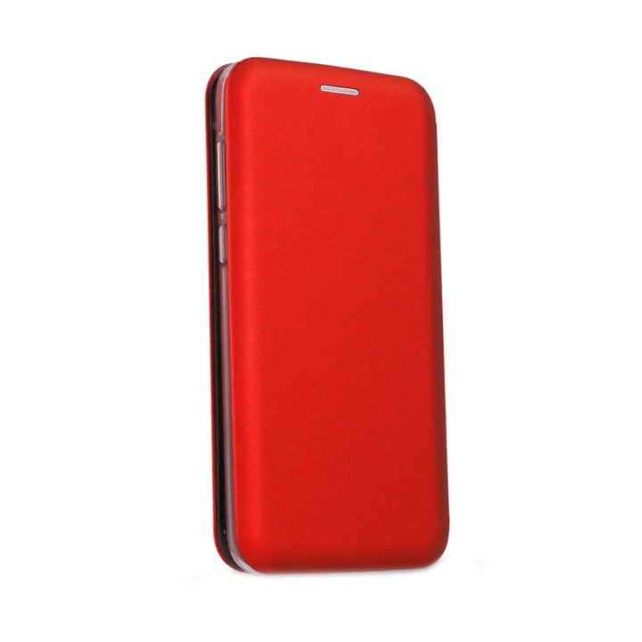 Корица за книга, Book Elegance, с джоб за карта, съвместима с Apple Iphone 14 Plus, червена, Atlas